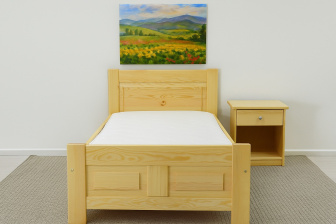 Zvýšená postel z masivu Eliška 90x200 cm + rošt ZDARMA