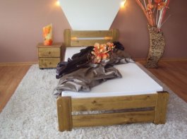 Postel Union dub 80 x 200 cm+zdravotní matrace Medical+rošt