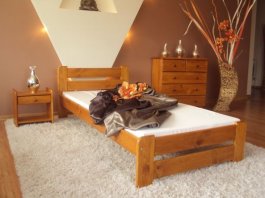 Postel Union olše 80 x 200 cm+zdravotní matrace Medical+rošt