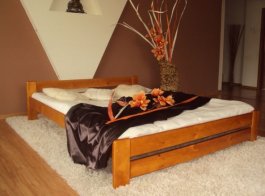 Postel Evropa olše 120x200 + zdravotní matrace VitalityT25 + rošt