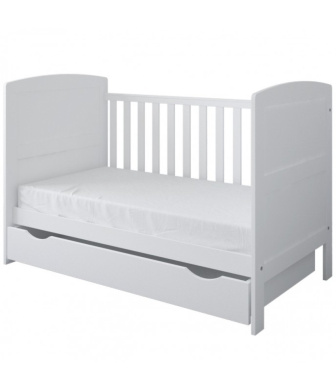 Postieľka 140/70 cm Felix - biela - 3v1 so šuplíkom