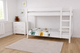 Postel Gino 90/200 cm bílá + matrace Optimal Comfort + rošty ZDARMA