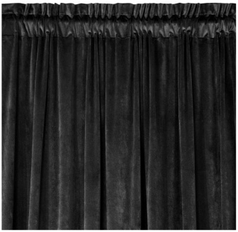 Závěs Velvet 140/250 cm s gumkou - černá