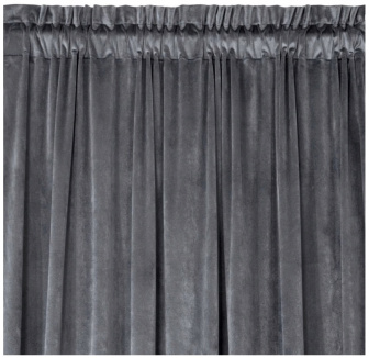Závěs Velvet 140/250 cm s gumkou - šedá