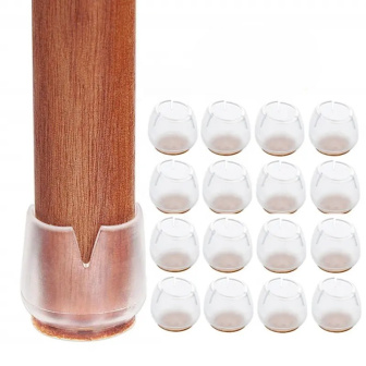 16 ks Silikonové krytky nohou židlí s plstí