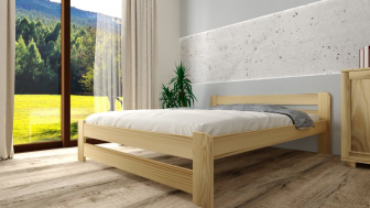 Zvýšená postel z masivu Halina 160x200 cm + matrace Relax 10 cm + rošt ZDARMA