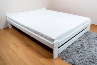Zvýšená posteľ Halle 140 x 200 cm - BÍLÁ + rošt ZADARMO
