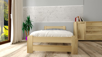 Postel zvýšená z masivu Halina 80x200 cm + rošt ZDARMA