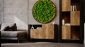 Komoda Aspect - dub halifax/černá