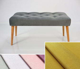Čalúnená lavice DARINA 110x30x42 cm, farba hořčicová