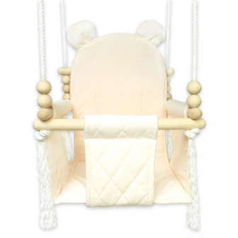 Štýlová hojdačka Velvet - krém