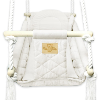 Štýlová koliesky - hojdačka Velvet / ecru