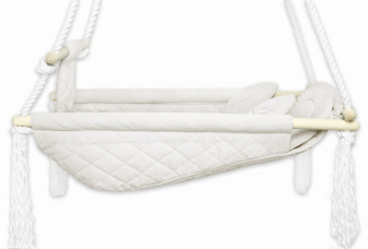 Štýlová koliesky - hojdačka Velvet / ecru