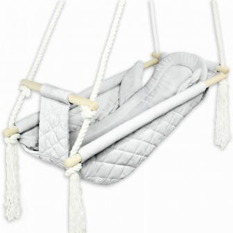 Štýlová koliesky - hojdačka Velvet / šedá