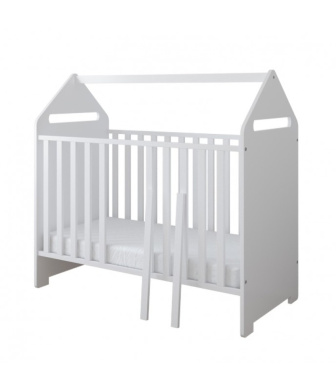 Postýlka 120/60 cm House - bílá - 2v1