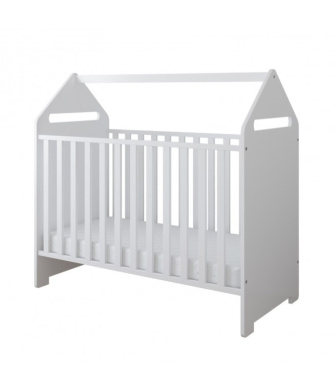 Postýlka 120/60 cm House - bílá - 2v1