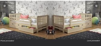 Postel z masivu Uberto 80x200 cm + rošt ZDARMA