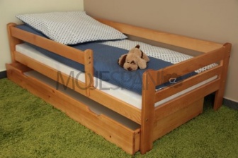 Postel Vráťa180x80 cm+šuplík+matrace olše