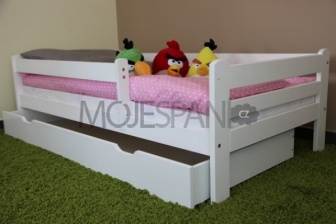 Postel Vráťa180x80 cm+šuplík+matrace bílá