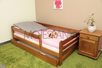 Postel Vráťa180x80 cm+šuplík+matrace dub