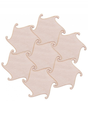 Servírovací podtácek - Vlnky / sada 10 kusů 6,5x6,5 cm