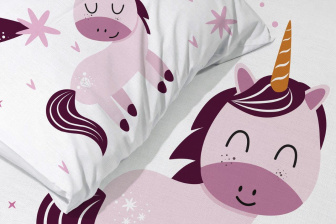 Detské obliečky do postieľky 100/135 cm - jednorožec