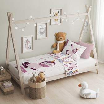Detské obliečky do postieľky 100/135 cm - jednorožec