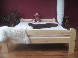 Postel Syntie 120 x 200 cm masiv borovice