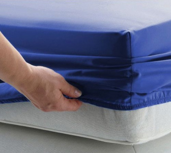 Jersey prostěradlo s gumkou 160/200 cm - tmavě modrá