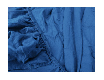 Jersey prostěradlo LUX s gumkou 90/200 cm - tmavě modrá