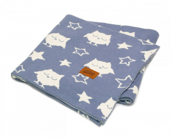 Deka jacquard 100/80 cm sova jeans