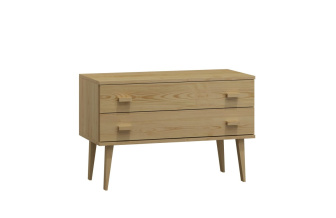 Komoda z masívu borovice Nord K1/2S 79/58,5/42 cm / prírodná