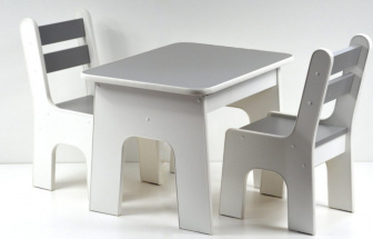 Stůl +židličky se šuplíky K2 grafit