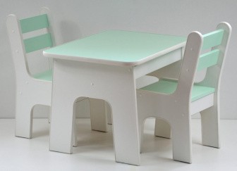 Stůl +židličky se šuplíky K2 máta