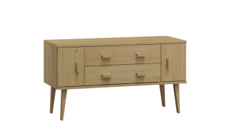 Komoda z masivu borovice Nord K3/2S 117/58,5/42 cm / přírodní