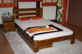 Postel Karina dub 90x200 + matrace VITALITY