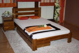 Postel Karina 140x200 dub - masiv borovice