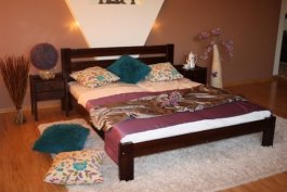 Postel Karina ořech 120x200 + matrace PUR T25