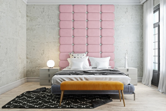 Čalouněný nástěnný panel Classic plus 30/30/3 cm - levandulová