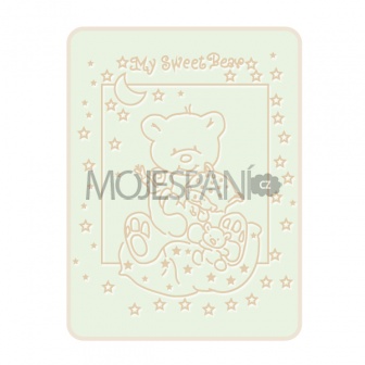 Dětská plyšová deka méďa béžová