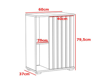 Komoda Montana dub craft/čierna 60 cm