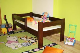 Dětská postel 160x70 cm Kristián ořech+matrace+prostěradlo