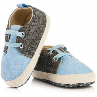 Dojčenské capáčky, tenisky 0-6 mesiacov KTR 018 - grey/blue