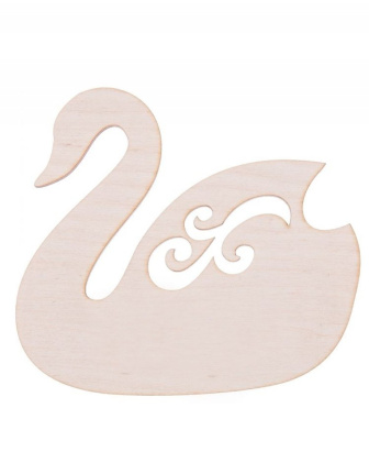 Dřevěná dekorace -  Labuť