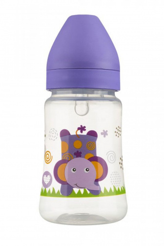 Láhev se širokým hrdlem 250 ml fialová - slon