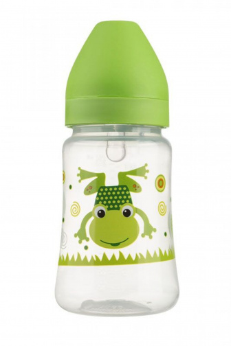 Láhev se širokým hrdlem 250 ml zelená žába