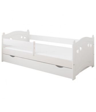 Posteľ  Elisa 160/80 cm - biela + matrace + šuplík