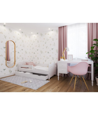 Postel Elisa 160/80 cm - bílá + matrace + šuplík