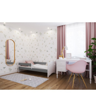 Posteľ  Elisa 180/80 cm - biela / sivá + matrace
