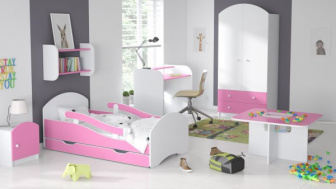 Postel Leoš 160/80 cm + šuplík + matrace - výběr barev